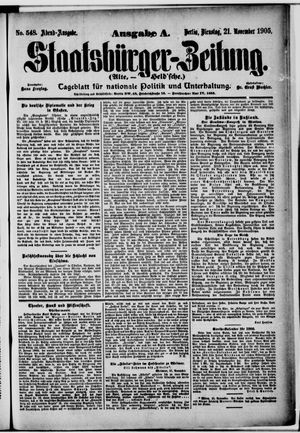Staatsbürger-Zeitung vom 21.11.1905