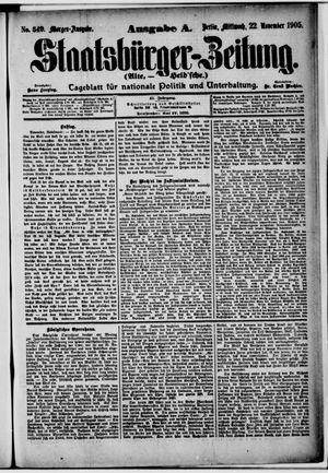 Staatsbürger-Zeitung on Nov 22, 1905