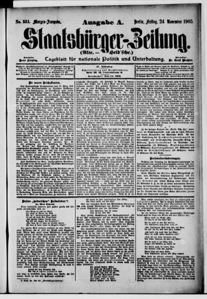 Staatsbürger-Zeitung on Nov 24, 1905