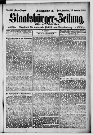 Staatsbürger-Zeitung vom 25.11.1905