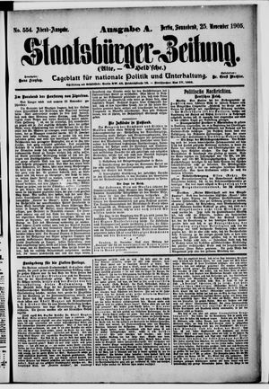 Staatsbürger-Zeitung vom 25.11.1905