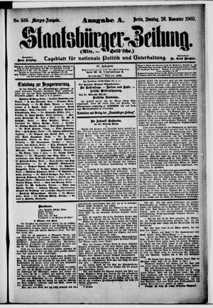 Staatsbürger-Zeitung on Nov 26, 1905