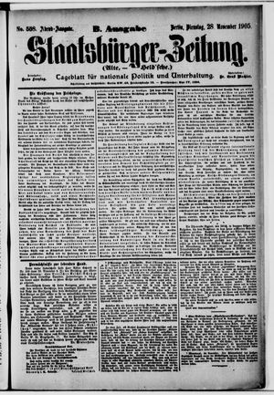 Staatsbürger-Zeitung vom 28.11.1905