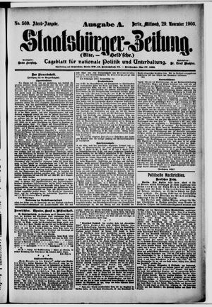 Staatsbürger-Zeitung vom 29.11.1905