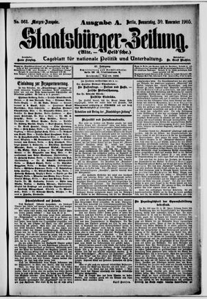Staatsbürger-Zeitung vom 30.11.1905