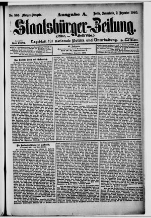 Staatsbürger-Zeitung vom 02.12.1905