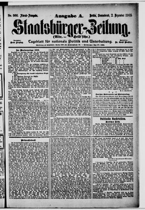Staatsbürger-Zeitung vom 02.12.1905