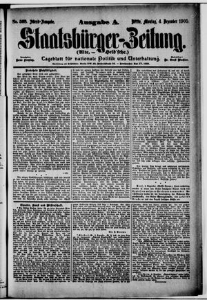 Staatsbürger-Zeitung vom 04.12.1905