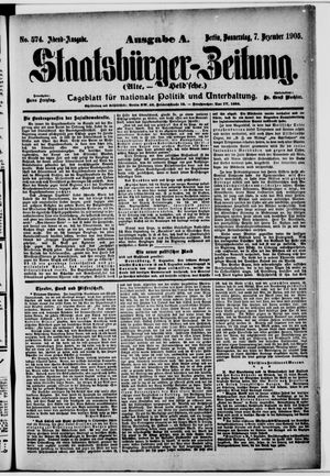 Staatsbürger-Zeitung vom 07.12.1905