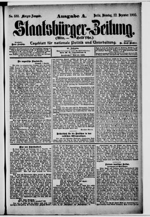 Staatsbürger-Zeitung on Dec 12, 1905