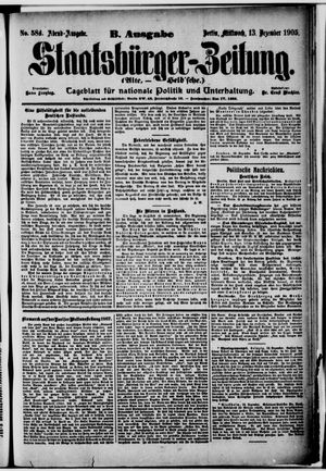 Staatsbürger-Zeitung vom 13.12.1905