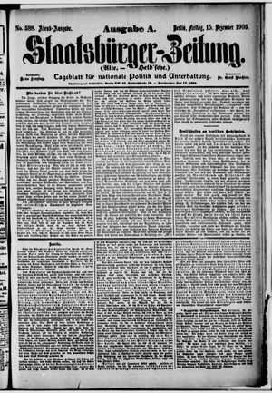 Staatsbürger-Zeitung on Dec 15, 1905