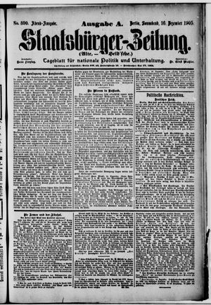 Staatsbürger-Zeitung vom 16.12.1905