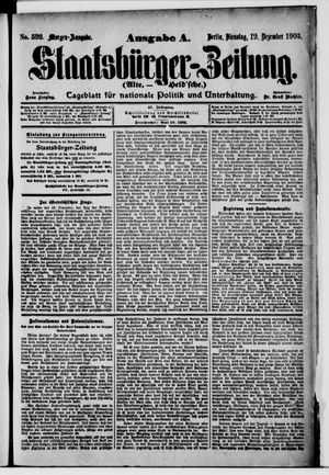 Staatsbürger-Zeitung vom 19.12.1905