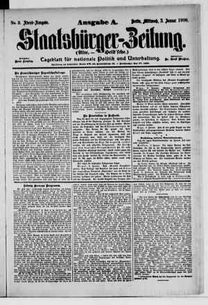 Staatsbürger-Zeitung on Jan 3, 1906