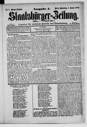Staatsbürger-Zeitung on Jan 4, 1906