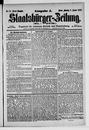 Staatsbürger-Zeitung on Jan 8, 1906