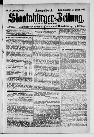 Staatsbürger-Zeitung vom 11.01.1906