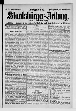 Staatsbürger-Zeitung on Jan 16, 1906