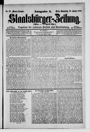 Staatsbürger-Zeitung on Jan 18, 1906