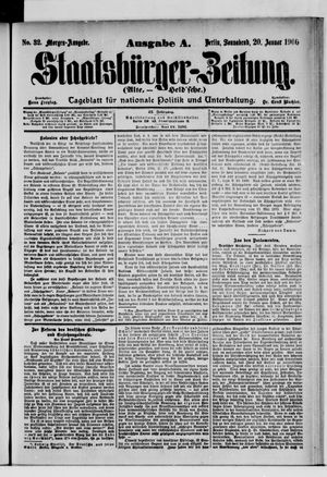 Staatsbürger-Zeitung on Jan 20, 1906