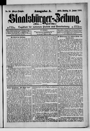 Staatsbürger-Zeitung vom 21.01.1906