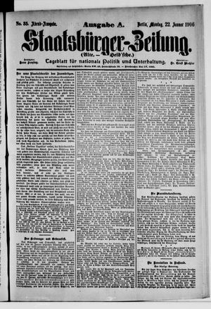 Staatsbürger-Zeitung vom 22.01.1906