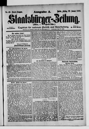 Staatsbürger-Zeitung vom 26.01.1906