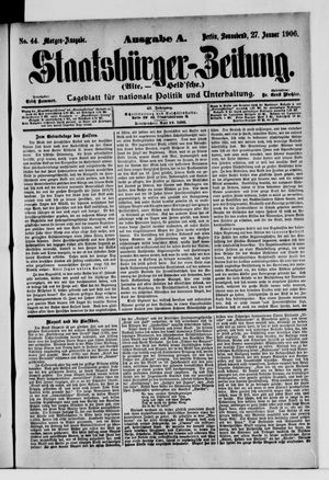 Staatsbürger-Zeitung on Jan 27, 1906