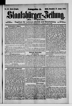 Staatsbürger-Zeitung on Jan 27, 1906