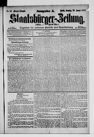 Staatsbürger-Zeitung vom 28.01.1906