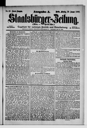 Staatsbürger-Zeitung on Jan 29, 1906