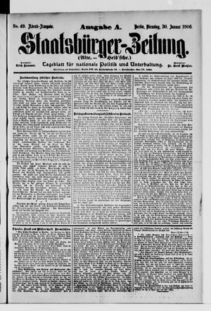 Staatsbürger-Zeitung vom 30.01.1906