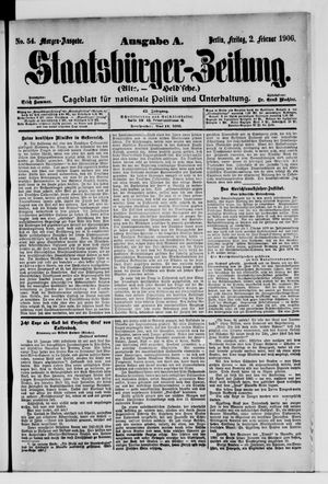 Staatsbürger-Zeitung on Feb 2, 1906