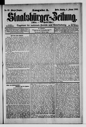 Staatsbürger-Zeitung on Feb 4, 1906
