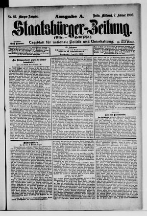 Staatsbürger-Zeitung vom 07.02.1906