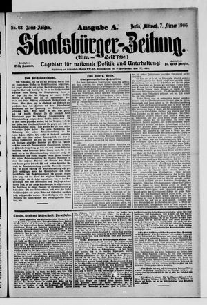 Staatsbürger-Zeitung vom 07.02.1906