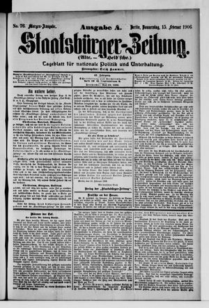 Staatsbürger-Zeitung vom 15.02.1906