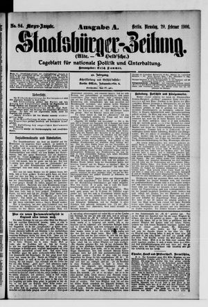Staatsbürger-Zeitung vom 20.02.1906
