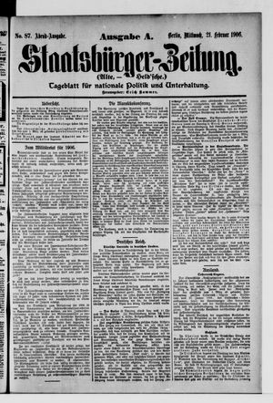 Staatsbürger-Zeitung vom 21.02.1906