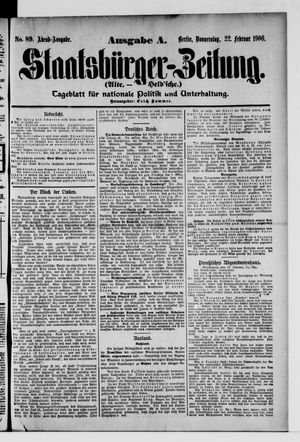 Staatsbürger-Zeitung vom 22.02.1906