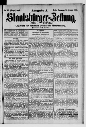 Staatsbürger-Zeitung on Feb 24, 1906