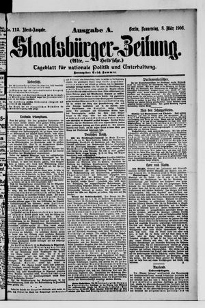 Staatsbürger-Zeitung on Mar 8, 1906