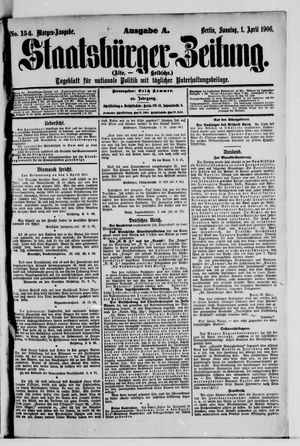 Staatsbürger-Zeitung on Apr 1, 1906