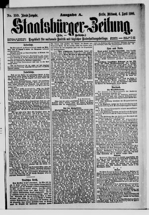 Staatsbürger-Zeitung on Apr 4, 1906