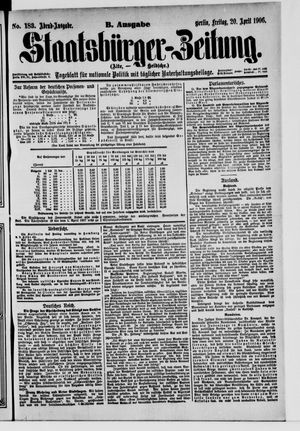 Staatsbürger-Zeitung on Apr 20, 1906