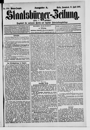 Staatsbürger-Zeitung on Apr 21, 1906