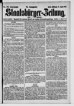 Staatsbürger-Zeitung vom 25.04.1906