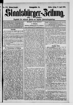 Staatsbürger-Zeitung vom 27.04.1906