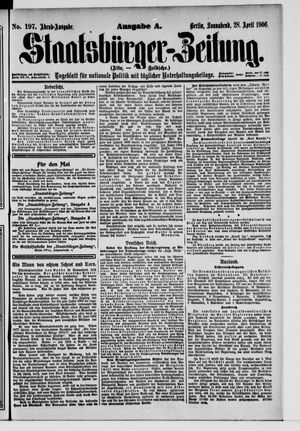 Staatsbürger-Zeitung vom 28.04.1906